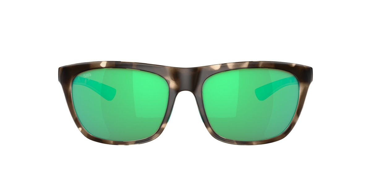 6S 9005 Costa Del Mar Cheeca Matte Shadow Tortoise / Green Mirror 57 - Blue Star Eyewear