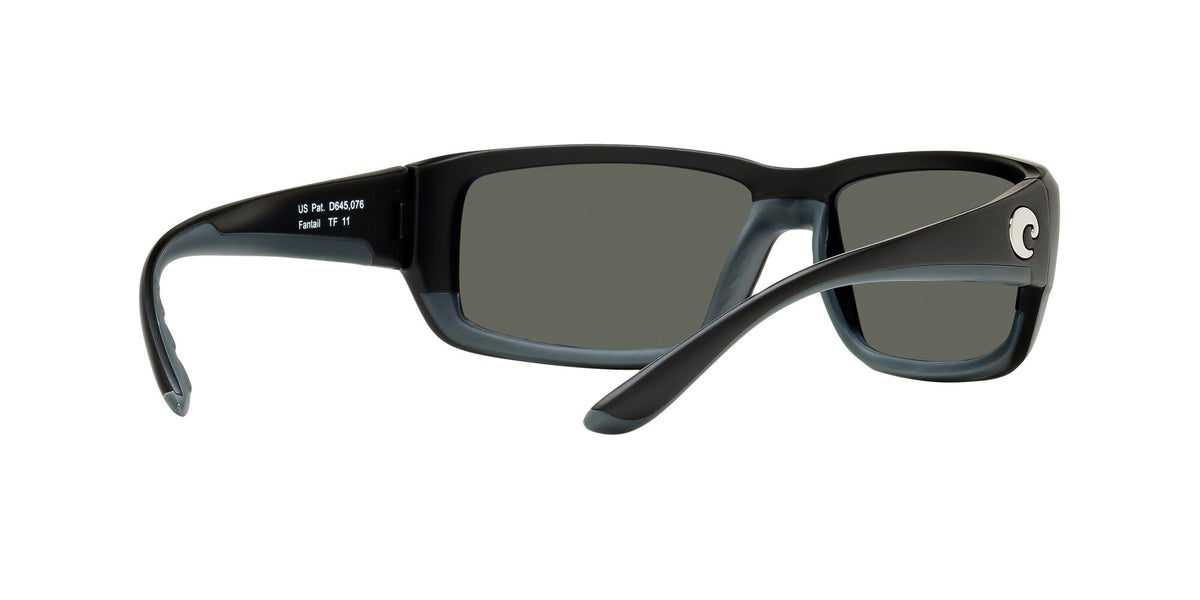 6S 9006F Costa Del Mar Fantail Omnifit Matte Black / Gray Silver Mirror 60 60 / Crystal / Plastic
