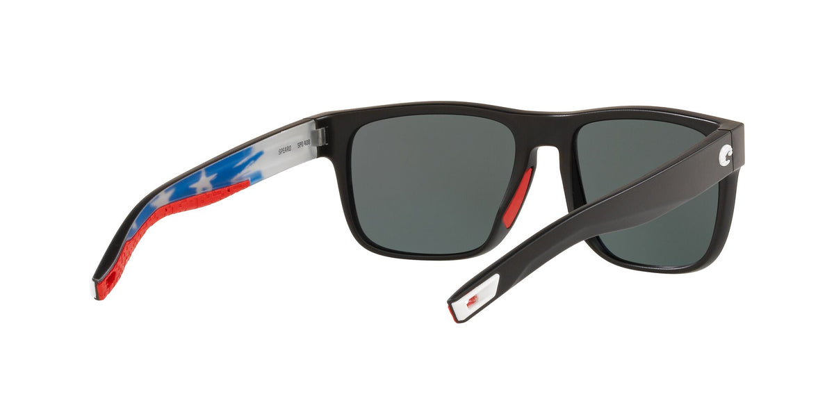 Costa Del Mar Spearo 408 Matte Usa Black / Polarised In Gray 580G 56 / Crystal / Plastic