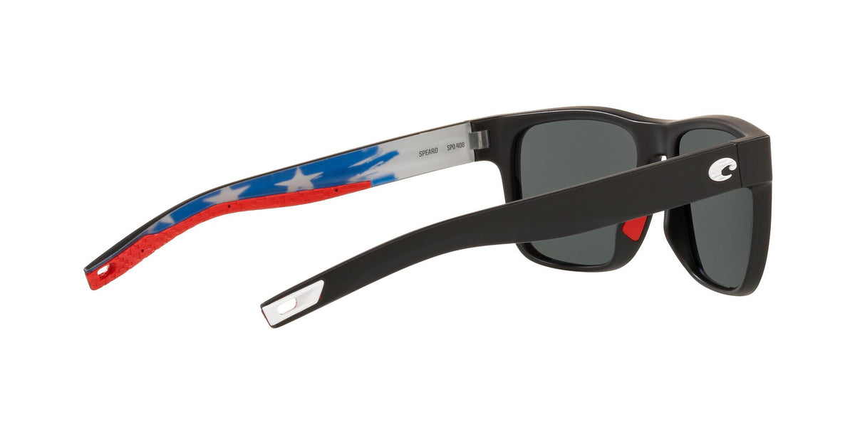 Costa Del Mar Spearo 408 Matte Usa Black / Polarised In Gray 580G 56 / Crystal / Plastic