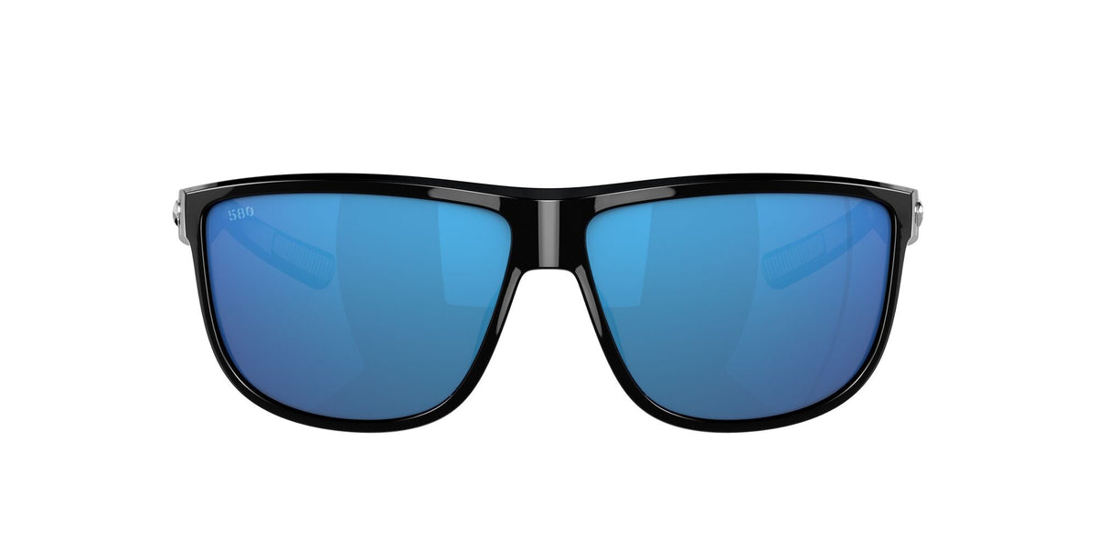 6S 9010 Costa Del Mar Rincondo Shiny Black / Blue Mirror 61 - Blue Star Eyewear