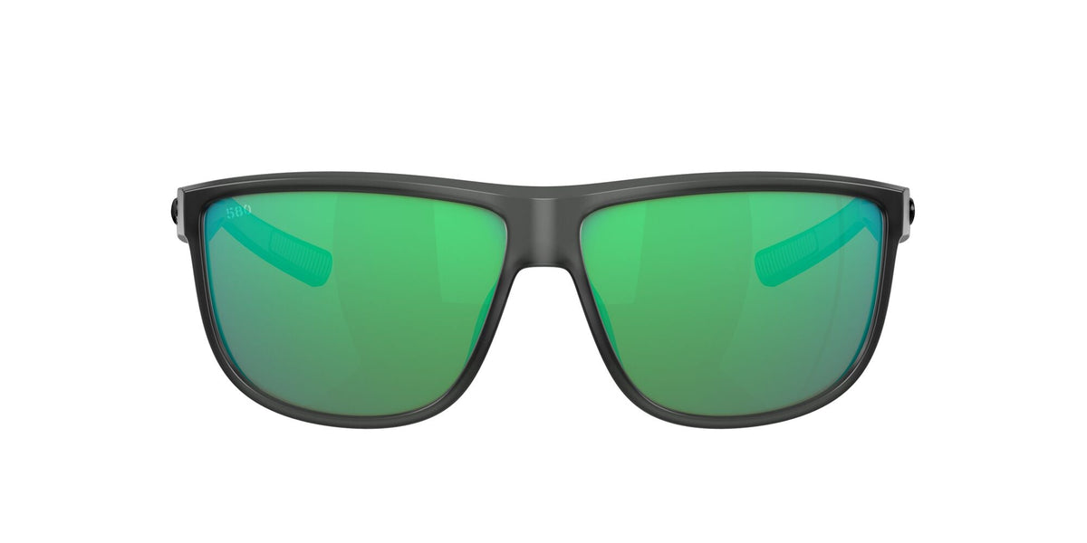 Costa del Mar Rincondo 06S9010 901004 61 Matte Smoke Crystal / Green Lens Mirror - Blue Star Eyewear