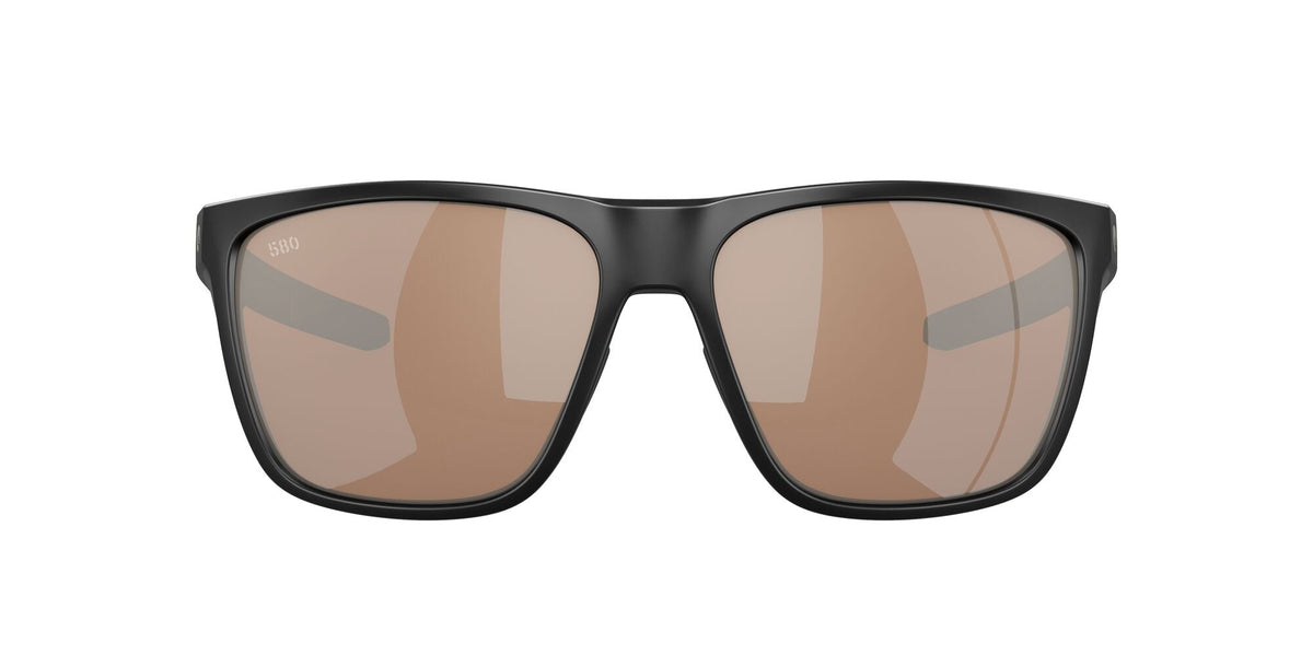 Costa Del Mar Ferg XL 11 Matte Black / Polarised In Copper Silver Mirror 580G - Blue Star Eyewear