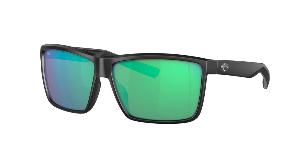 Costa del Mar Rinconcito 06S9016 901616 60 Matte Black / Green Lens Mirror 60 / Lightwave Glass / Injected / Molded