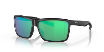 Costa del Mar Rinconcito 06S9016 901616 60 Matte Black / Green Lens Mirror 60 / Lightwave Glass / Injected / Molded