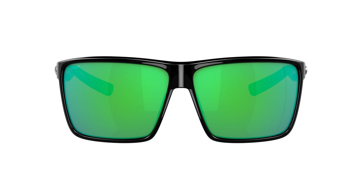 Costa del Mar Rincon 06S9018 901812 63 Shiny Black / Green Lens Mirror - Blue Star Eyewear
