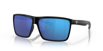 Costa del Mar Rincon 06S9018 901833 63 Shiny Black / Blue Mirror 63 / Lightwave Glass / Injected / Injected