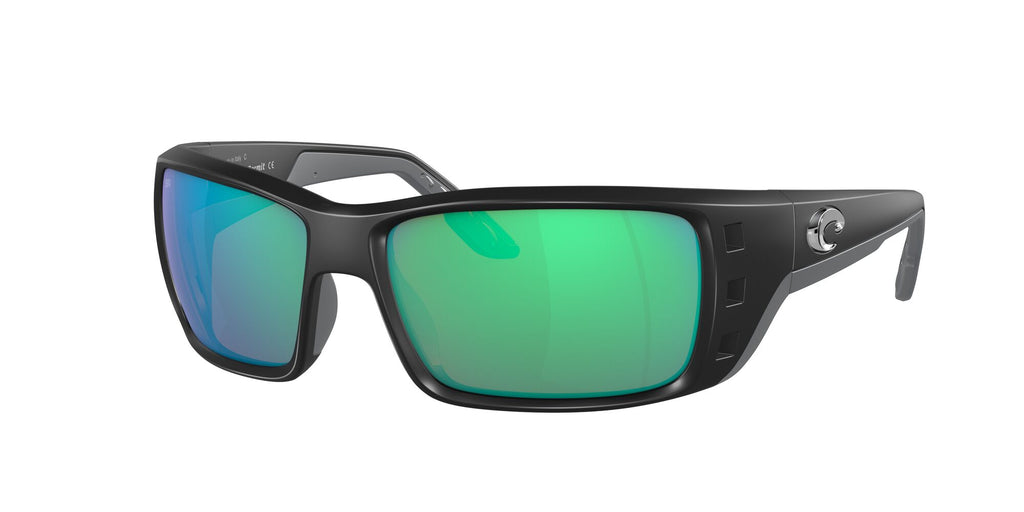 Costa del Mar Permit 06S9022 902220 62 Matte Black / Green Lens Mirror 62 / Lightwave Glass / Injected / Molded