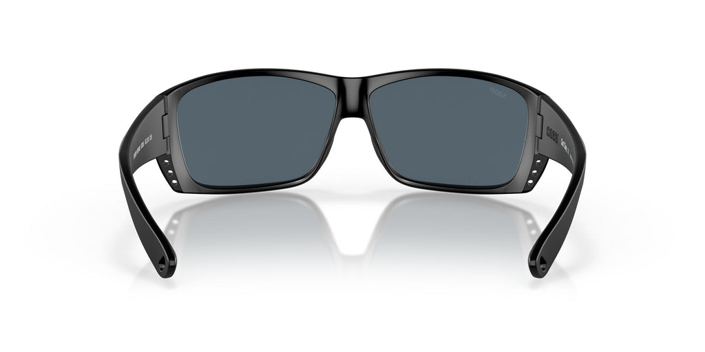 Costa Del Mar Cat Cay 200 Matte Black/Electric Green / Polarised In Gray Silver Mirror 580P 61 / Plastic / Plastic