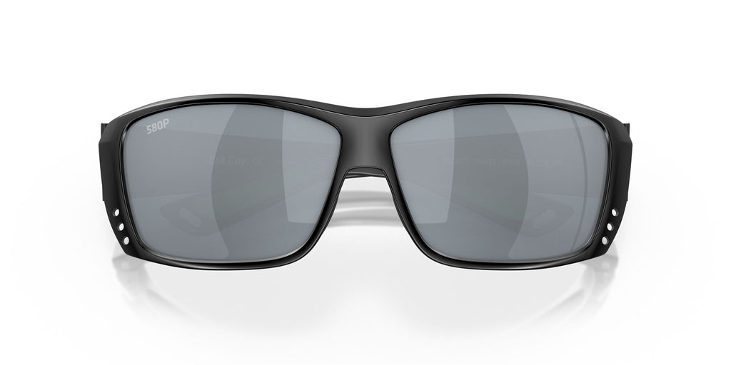 Costa Del Mar Cat Cay 200 Matte Black/Electric Green / Polarised In Gray Silver Mirror 580P 61 / Plastic / Plastic