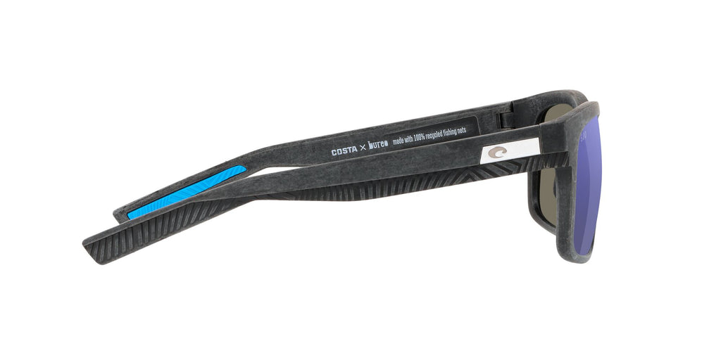Costa del Mar Baffin 06S9030 903001 58 Net Gray With Blue Rubber / Blue Mirror 58 / Crystal / Plastic