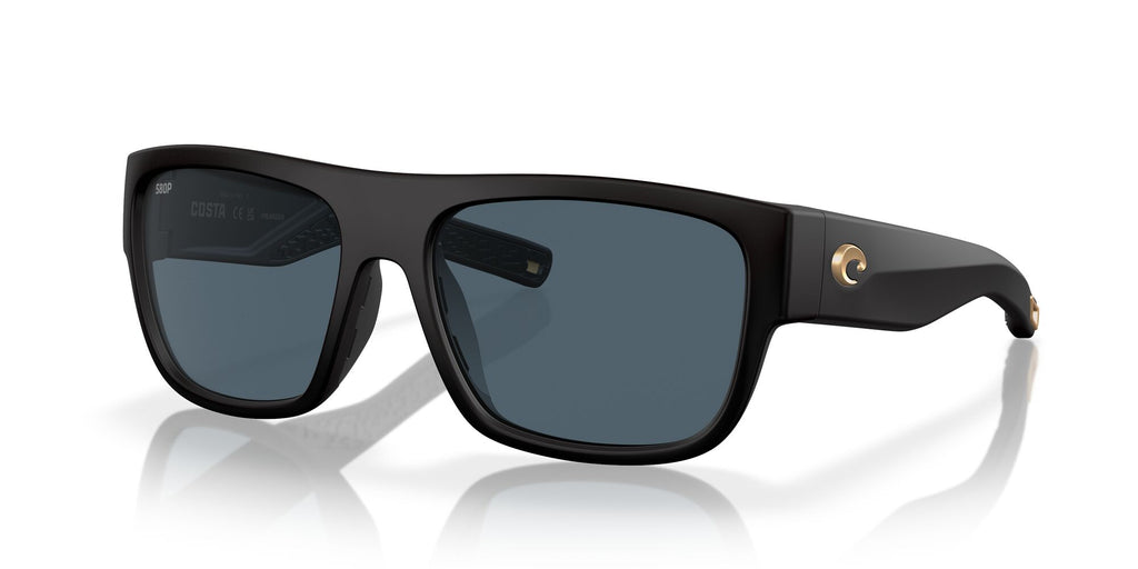 Costa Del Mar Sampan 187 Matte Black Ultra / Polarised In Gray 580P 60 / Plastic / Plastic