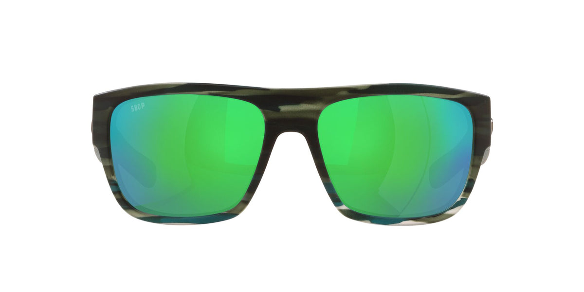 Costa Del Mar Sampan 253 Matte Reef / Polarised In Green Mirror 580P 60 / Plastic / Plastic
