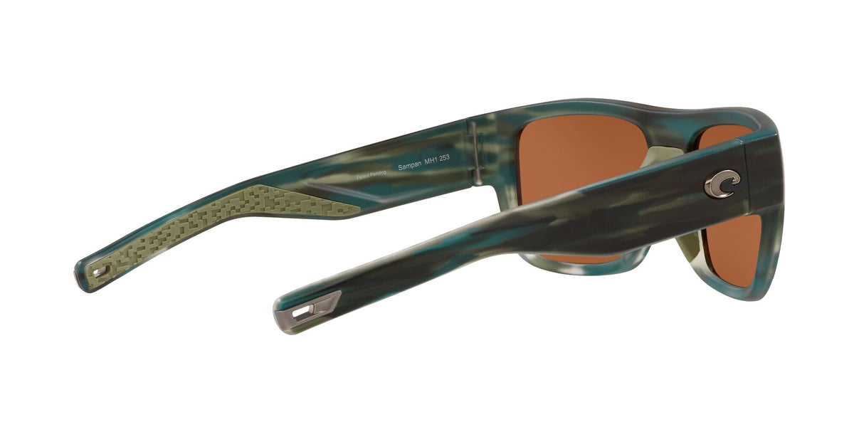 Costa Del Mar Sampan 253 Matte Reef / Polarised In Green Mirror 580P 60 / Plastic / Plastic