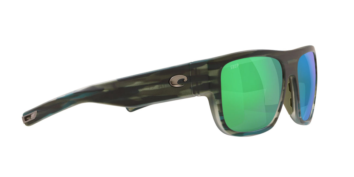Costa Del Mar Sampan 253 Matte Reef / Polarised In Green Mirror 580P 60 / Plastic / Plastic
