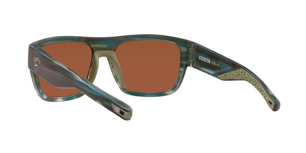 Costa del Mar Sampan 06S9033 903331 60 Matte Reef / Green Lens Mirror 60 / Crystal / Plastic