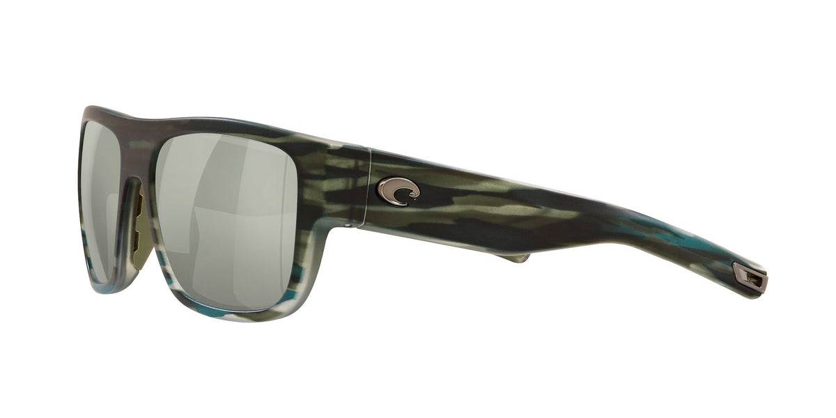 Costa Del Mar Sampan 253 Matte Reef / Polarised In Gray Silver Mirror 580G 60 / Crystal / Plastic