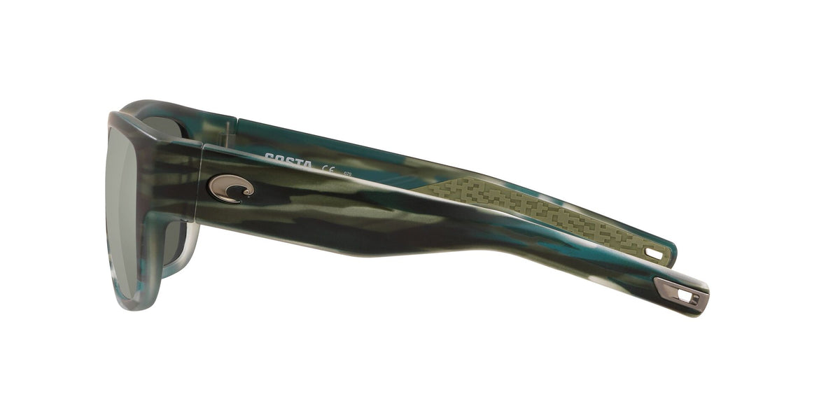 Costa Del Mar Sampan 253 Matte Reef / Polarised In Gray Silver Mirror 580G 60 / Crystal / Plastic