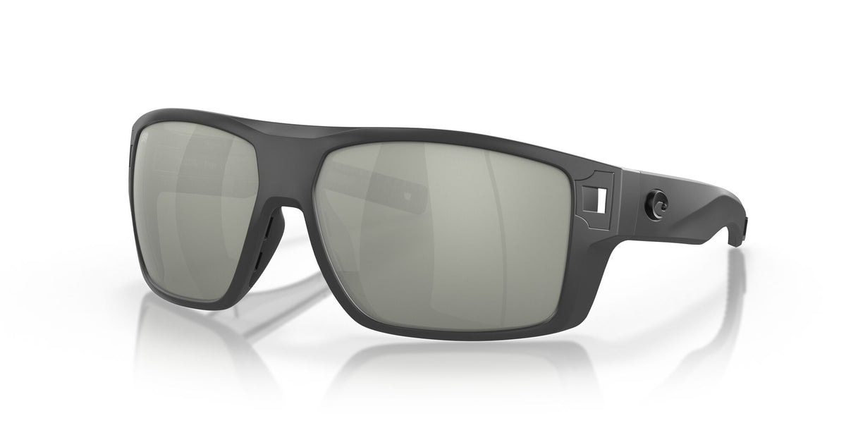 Costa Del Mar Diego 98 Matte Gray / Polarised In Grey Silver Mirror 580G 62 / Crystal / Plastic
