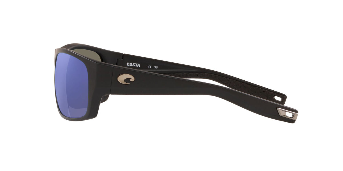 6S 9036 Costa Del Mar Tico Matte Black Frame & Blue Mirror 60 60 / Crystal / Plastic