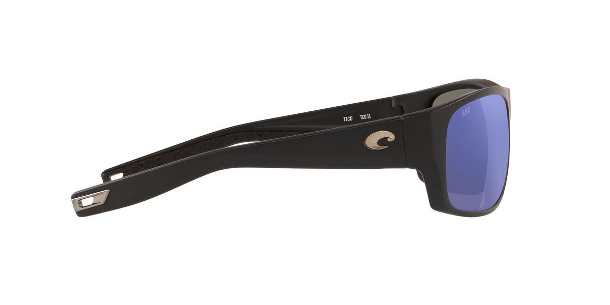 6S 9036 Costa Del Mar Tico Matte Black Frame & Blue Mirror 60 60 / Crystal / Plastic