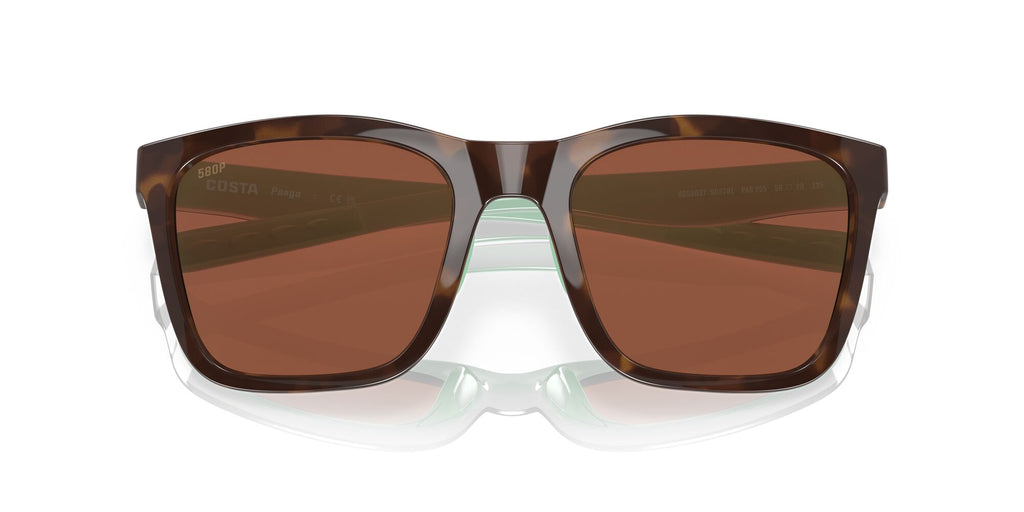 Costa del Mar Panga 06S9037 903701 56 Shiny Tortoise/White/Seafoam Crystal / Copper 56 / Plastic / Plastic