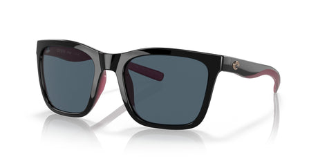 Costa del Mar Panga 06S9037 903706 56 Shiny Black/Crystal/Fuchsia / Gray 56 / Polycarbonate / Injected / Molded