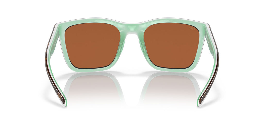 Costa del Mar Panga 06S9037 903709 56 Shiny Tortoise/White/Seafoam Crystal / Green Lens Mirror 56 / Plastic / Plastic