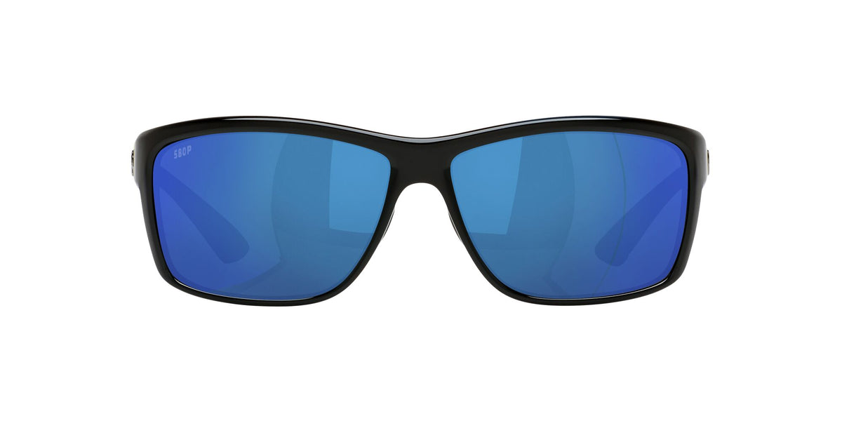 Costa del Mar Mag Bay 06S9048 904804 63 Shiny Black / Blue Mirror 63 / Plastic / Plastic
