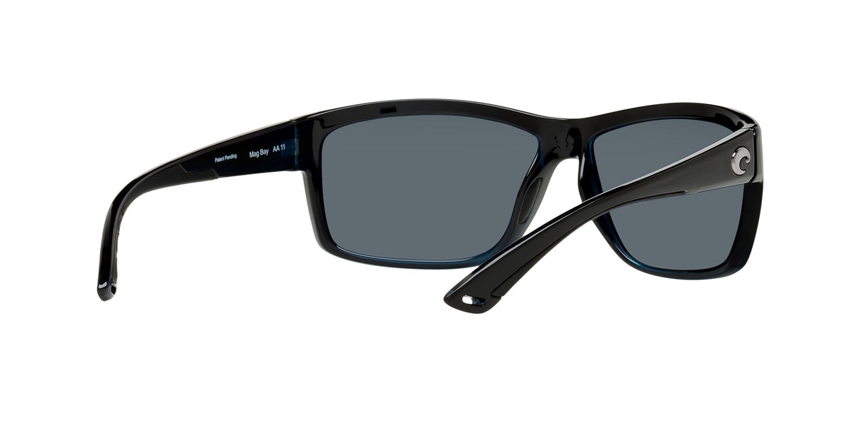 Costa del Mar Mag Bay 06S9048 904804 63 Shiny Black / Blue Mirror 63 / Plastic / Plastic