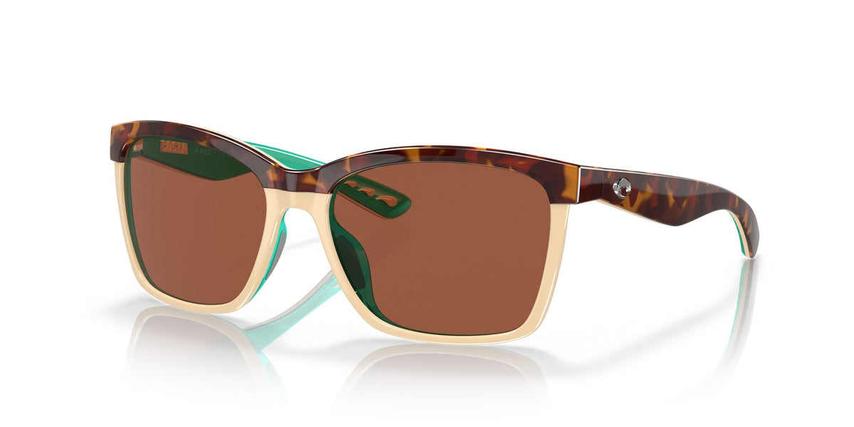 Costa del Mar Anaa 06S9053 905301 55 Shiny Retro Tort/Cream/Mint / Copper 55 / Plastic / Plastic