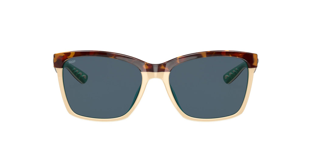 Costa del Mar Anaa 06S9053 905302 55 Shiny Retro Tortoise/Cream/Mint / Gray 55 / Plastic / Plastic