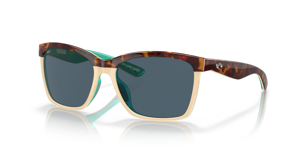 Costa del Mar Anaa 06S9053 905302 55 Shiny Retro Tortoise/Cream/Mint / Gray 55 / Plastic / Plastic