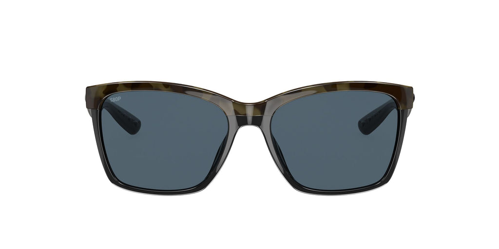 Costa del Mar Anaa 06S9053 905304 55 Shiny Olive Tortoise On Black / Gray 55 / Plastic / Plastic