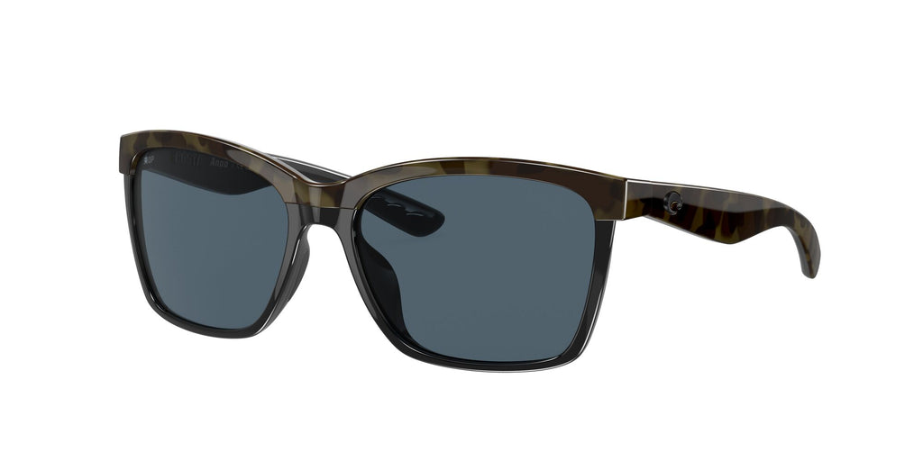 Costa del Mar Anaa 06S9053 905304 55 Shiny Olive Tortoise On Black / Gray 55 / Plastic / Plastic