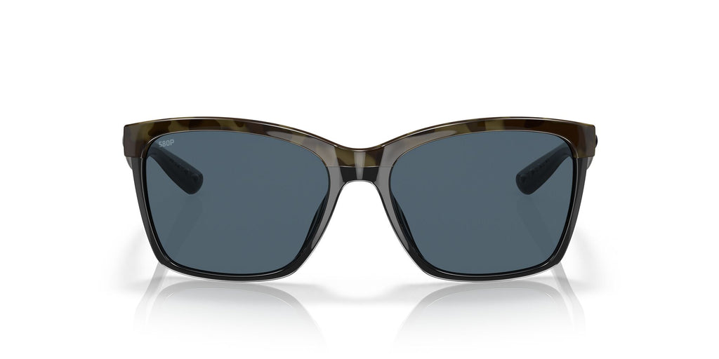 Costa del Mar Anaa 06S9053 905304 55 Shiny Olive Tortoise On Black / Gray 55 / Plastic / Plastic