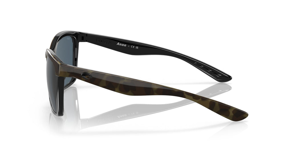 Costa del Mar Anaa 06S9053 905304 55 Shiny Olive Tortoise On Black / Gray 55 / Plastic / Plastic