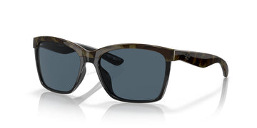 Costa del Mar Anaa 06S9053 905304 55 Shiny Olive Tortoise On Black / Gray 55 / Plastic / Plastic