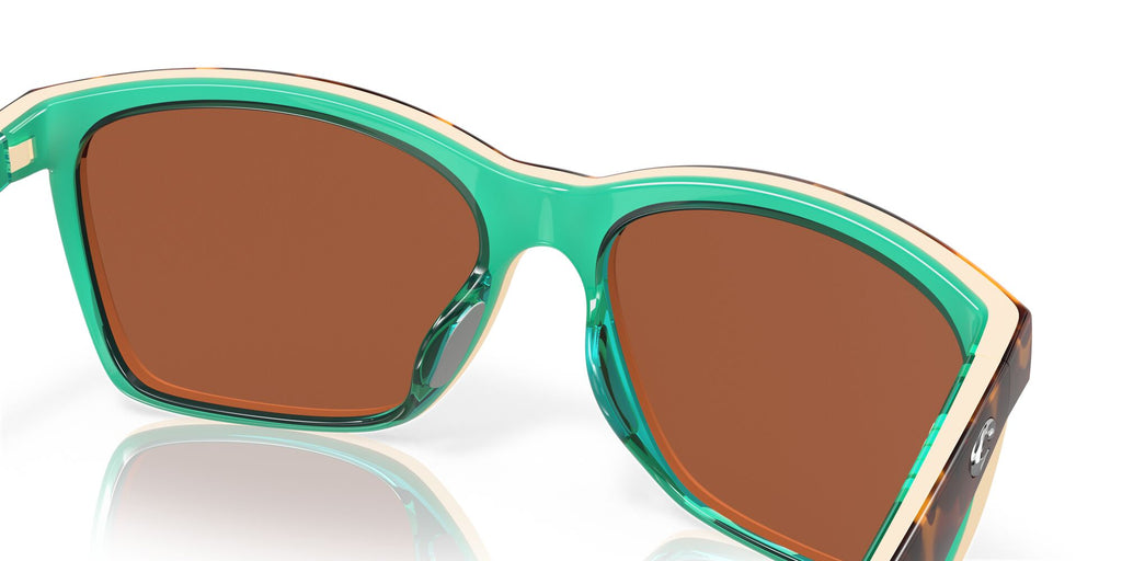 Costa del Mar Anaa 06S9053 905312 55 Shiny Retro Tortoise/Cream/Mint / Green Lens Mirror 55 / Crystal / Plastic