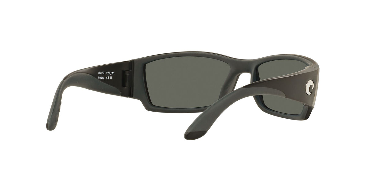 6S 9057F Costa Del Mar Corbina Omnifit Matte Black / Gray 62 62 / Crystal / Plastic