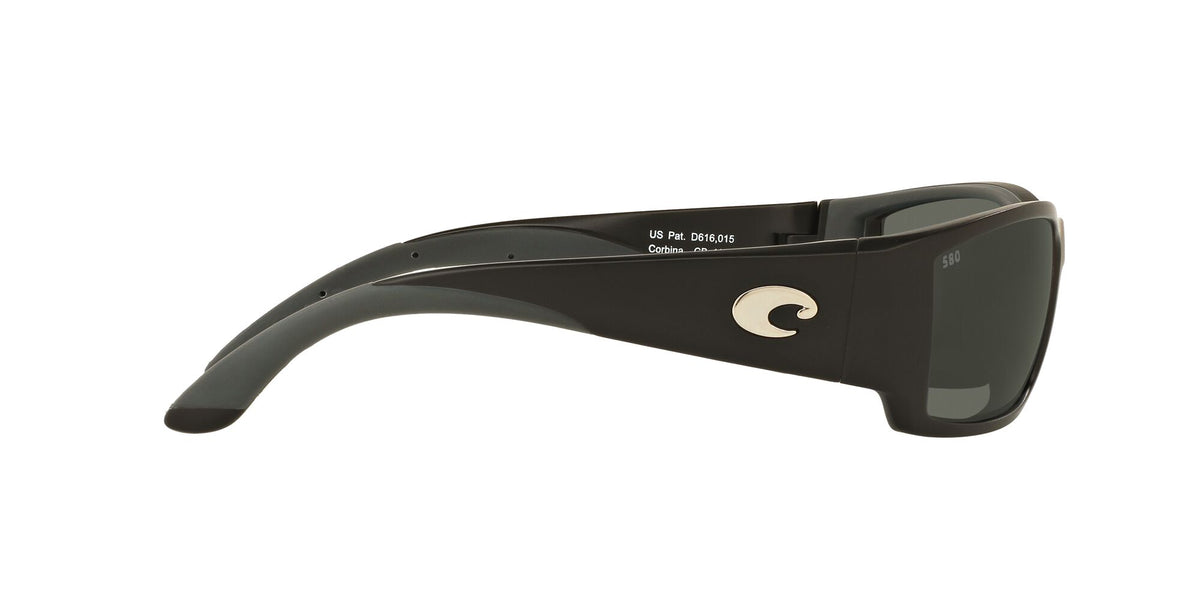 6S 9057F Costa Del Mar Corbina Omnifit Matte Black / Gray 62 62 / Crystal / Plastic