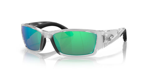 6S 9057 Costa Del Mar Corbina Silver / Green Mirror 62 62 / Crystal / Plastic