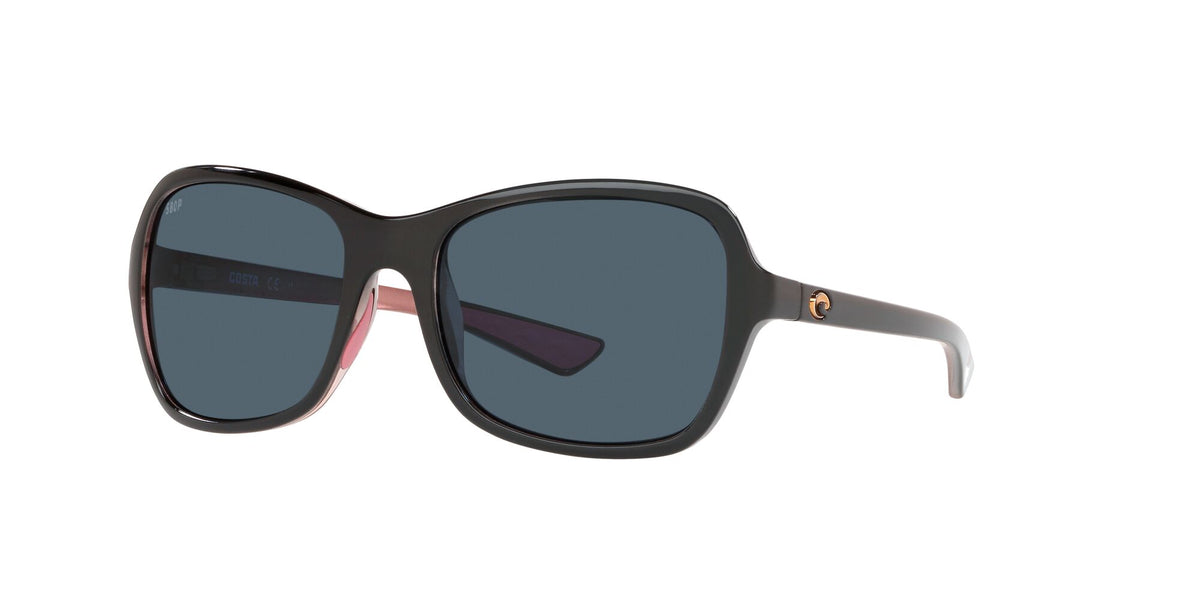 6S 9068 Costa Del Mar Kare Shiny Black/Hibiscus / Gray 54 54 / Plastic / Plastic