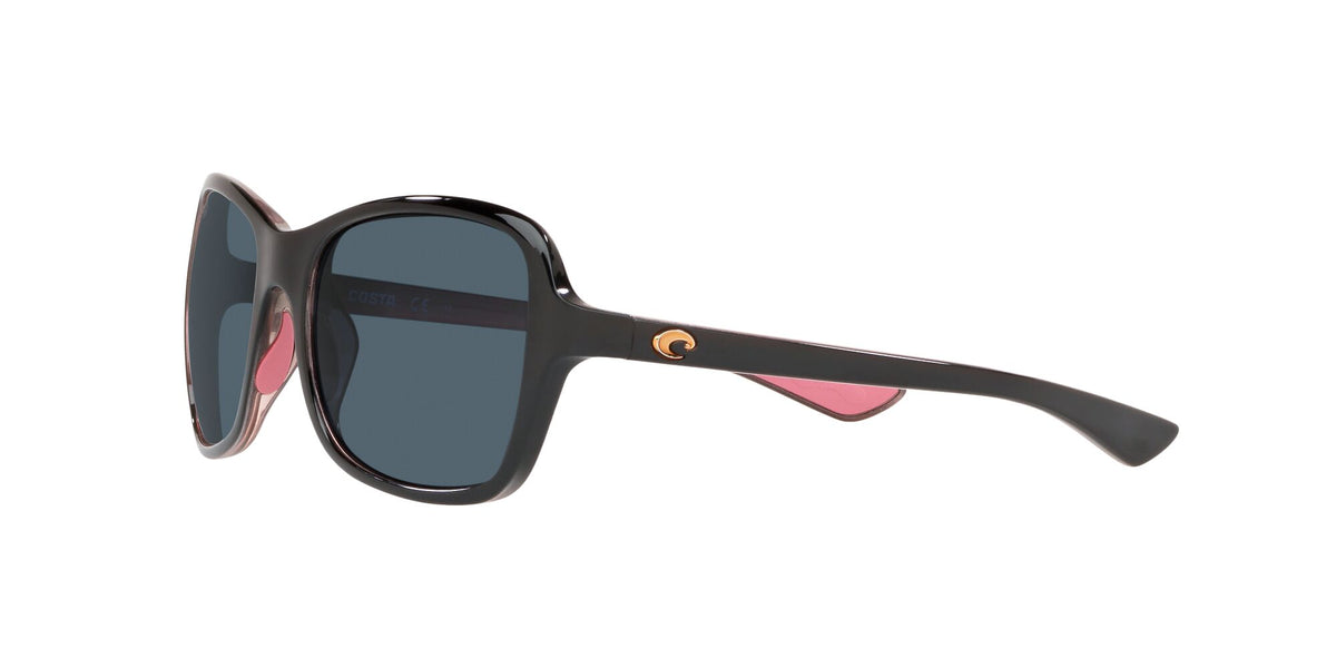 6S 9068 Costa Del Mar Kare Shiny Black/Hibiscus / Gray 54 54 / Plastic / Plastic