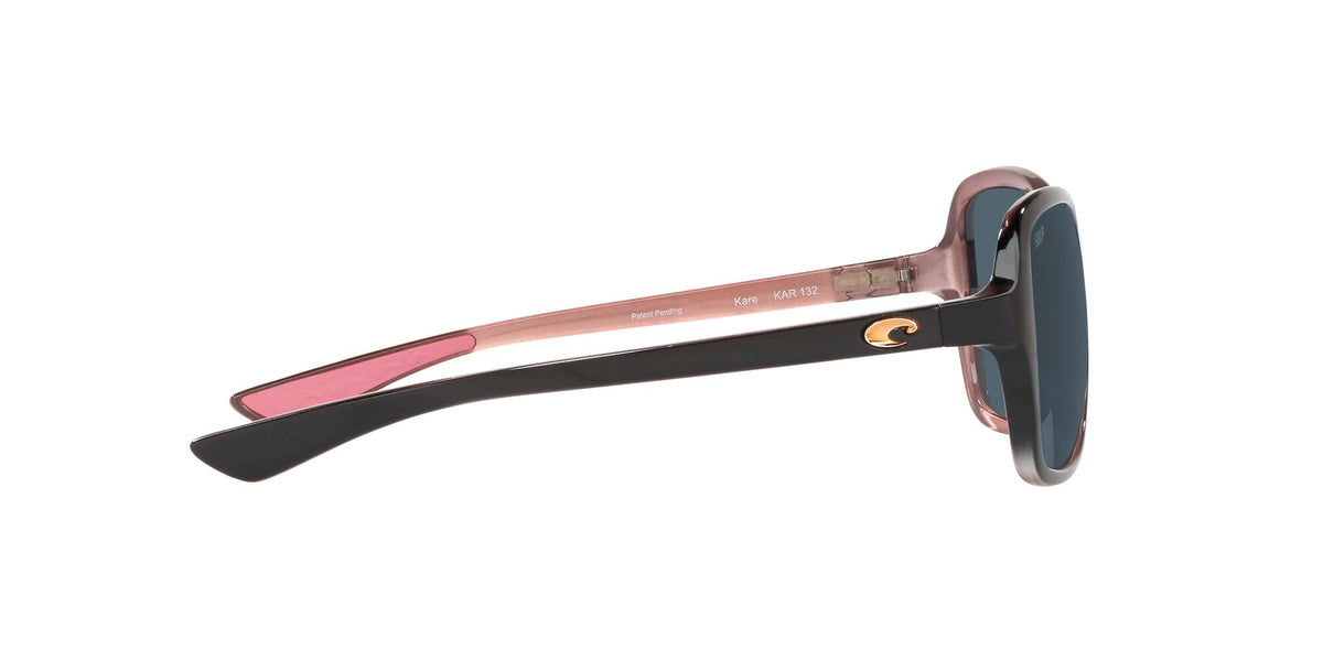 6S 9068 Costa Del Mar Kare Shiny Black/Hibiscus / Gray 54 54 / Plastic / Plastic