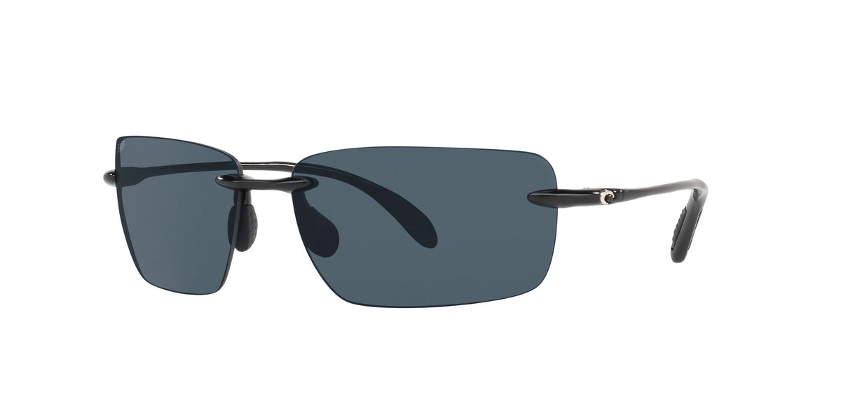 Costa del Mar Gulf Shore 06S9074 907402 66 Shiny Black / Gray 66 / Plastic / Plastic