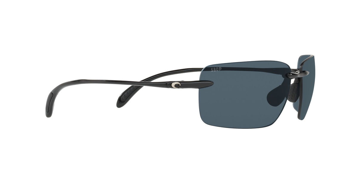 Costa del Mar Gulf Shore 06S9074 907402 66 Shiny Black / Gray 66 / Plastic / Plastic