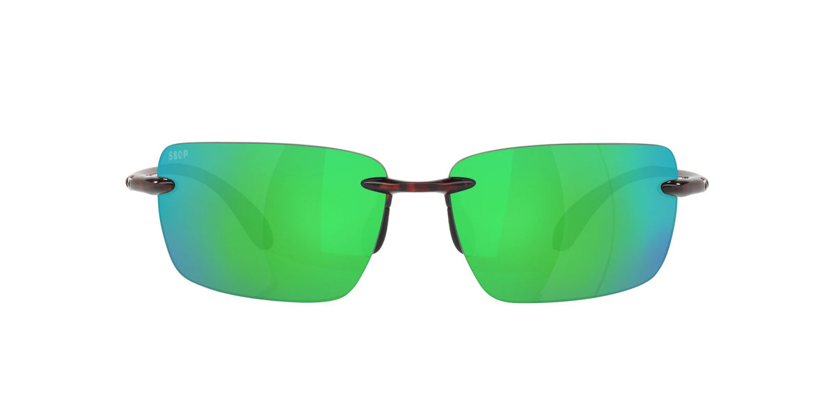 Costa del Mar Gulf Shore 06S9074 907403 66 Tortoise / Green Lens Mirror 66 / Plastic / Plastic