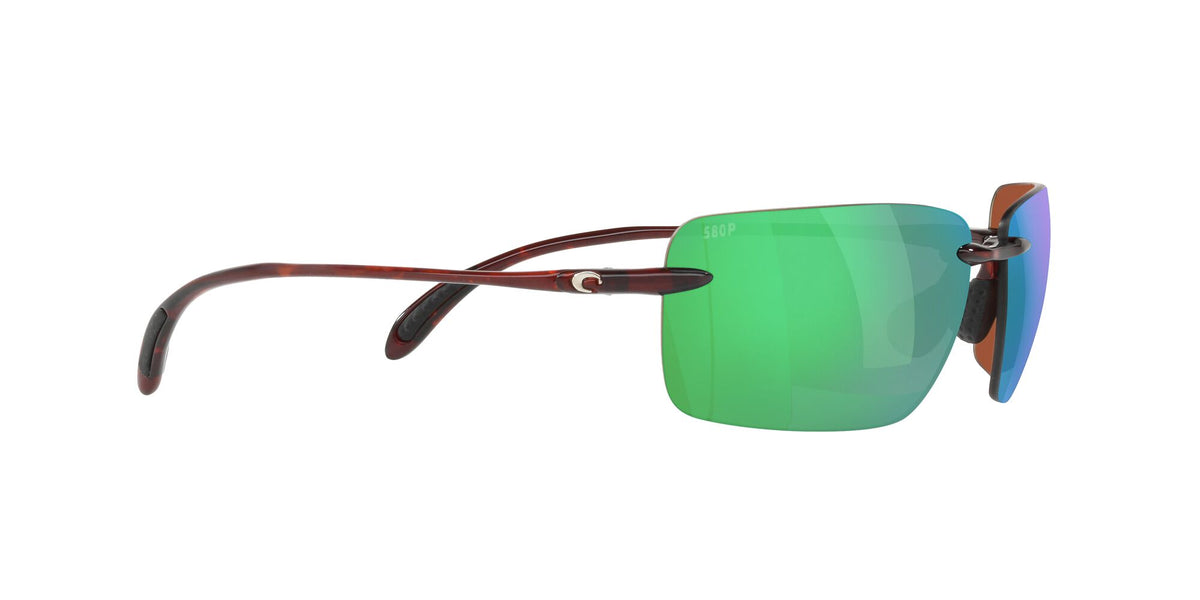 Costa del Mar Gulf Shore 06S9074 907403 66 Tortoise / Green Lens Mirror 66 / Plastic / Plastic