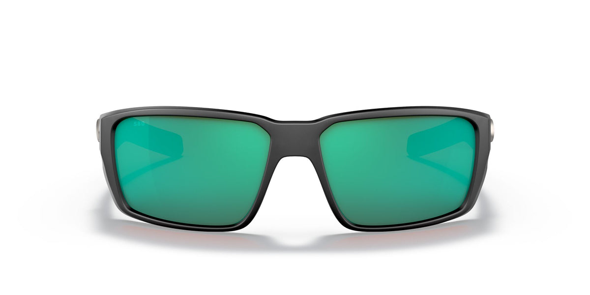 Costa del Mar Fantail Pro 06S9079 907902 60 Matte Black / Green Lens Mirror 60 / Lightwave Glass / Injected / Molded